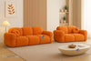 Carpanalli 3+2 = 5 Seater Sofa Upholstered Velvet with Throw Pillow Plush Cushions Sofa for Living Room/Bedroom