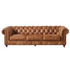Carpanalli 3+2 = 5 Seater Sofa Leatherette Chesterfield with Wooden Leg's Sofa Contemporary Comfort for Home & Office