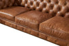 Carpanalli 3+2 = 5 Seater Sofa Leatherette Chesterfield with Wooden Leg's Sofa Contemporary Comfort for Home & Office