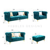 wood vogue Large Sofa PU, Sofa Furniture Sofa Set Modern Couch Furniture Sofa Classic Tufted Chesterfield Sofa Set 3+2+1=6 Seater 1 footrest  Tufted Back for Living Room,