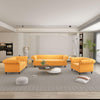 wood vogue Large Sofa PU, Sofa Furniture Sofa Set Modern Couch Furniture Sofa Classic Tufted Chesterfield Sofa Set 3+2+1=6 Seater 1 footrest  Tufted Back for Living Room,